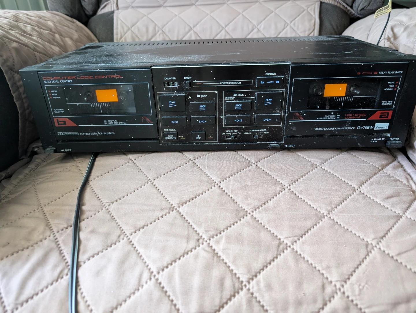 Sansui D-70BW Stereo Double Cassette Deck