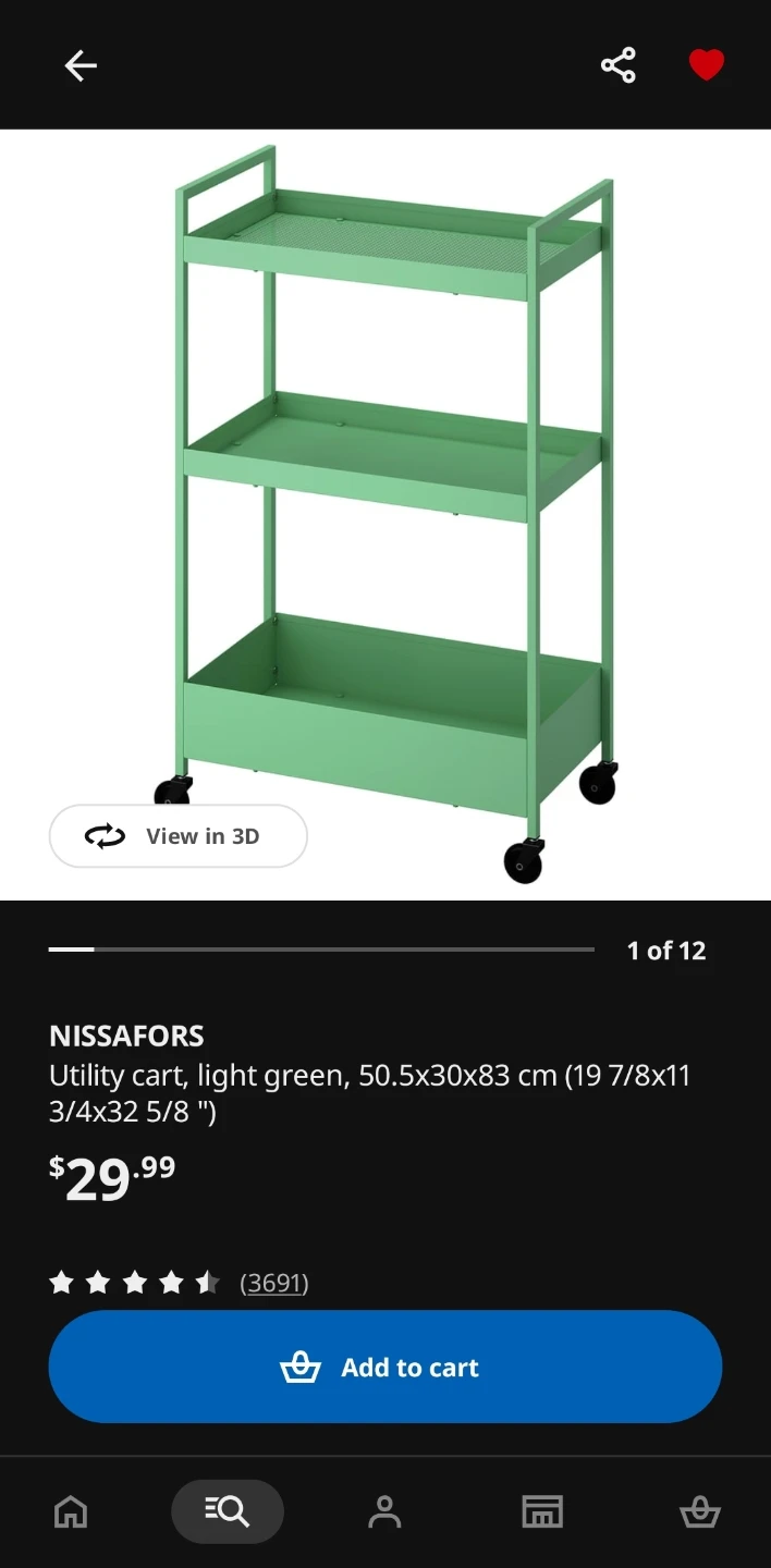IKEA Utility Cart - NISSAFORS Light Green - photo 3