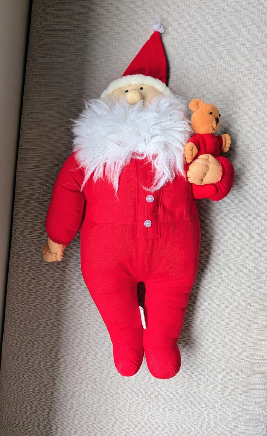Plush Santa Claus with Teddy Bear