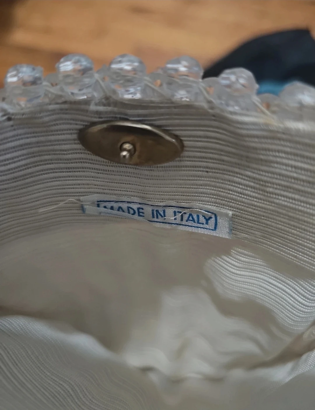 Vintage Clear Beaded Top Handle Handbag - photo 4