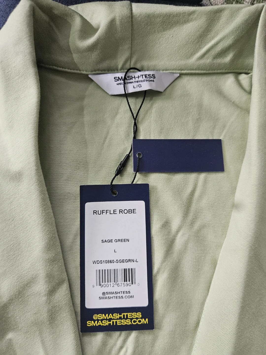 Smash + Tess Sage Green Ruffle Robe L/G - photo 2