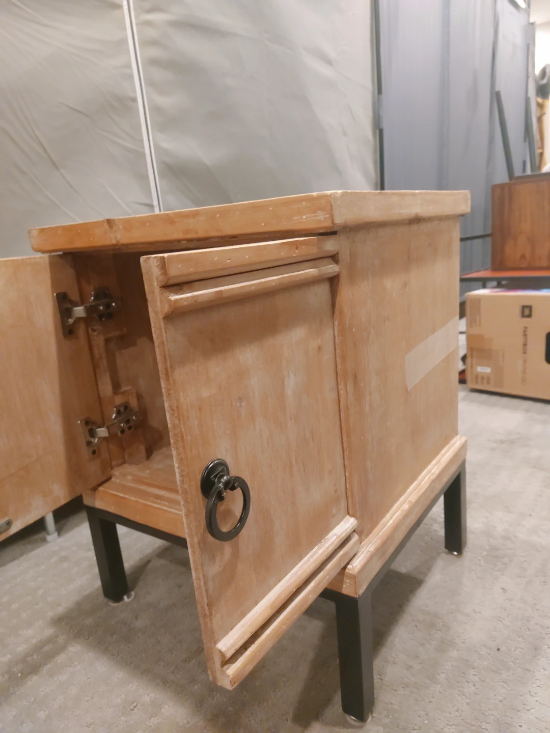 Wood Accent Cabinet with Ring Pulls - photo 3