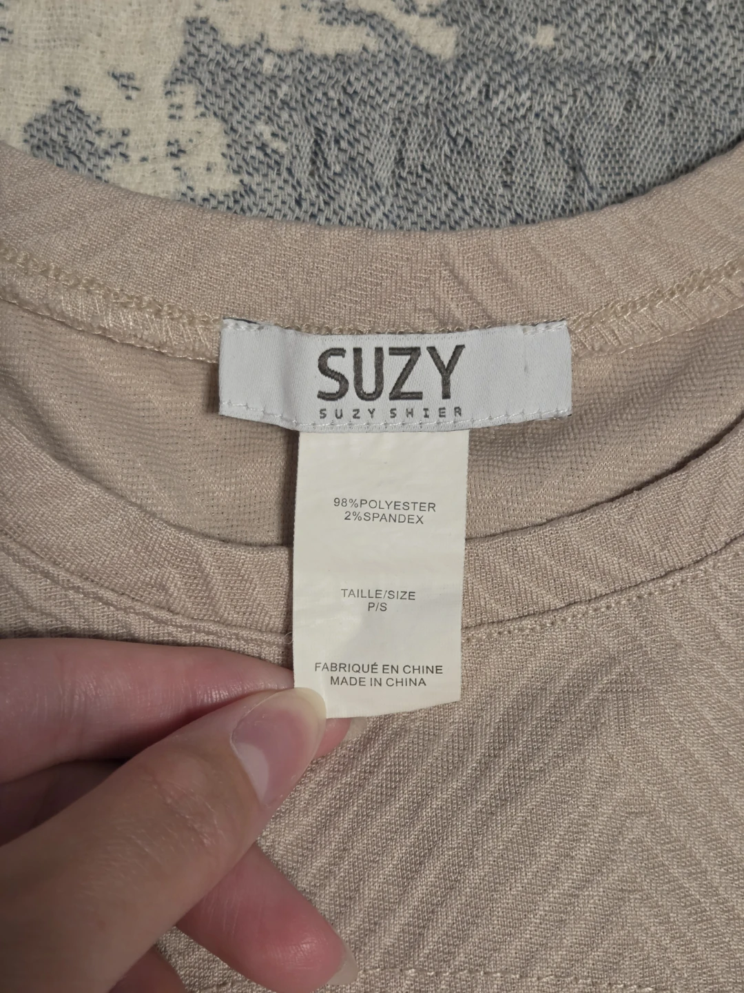 Suzy Shier Beige 2-piece Top - photo 5
