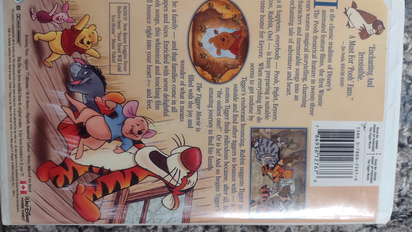 VHS- The Tigger Movie - photo 2