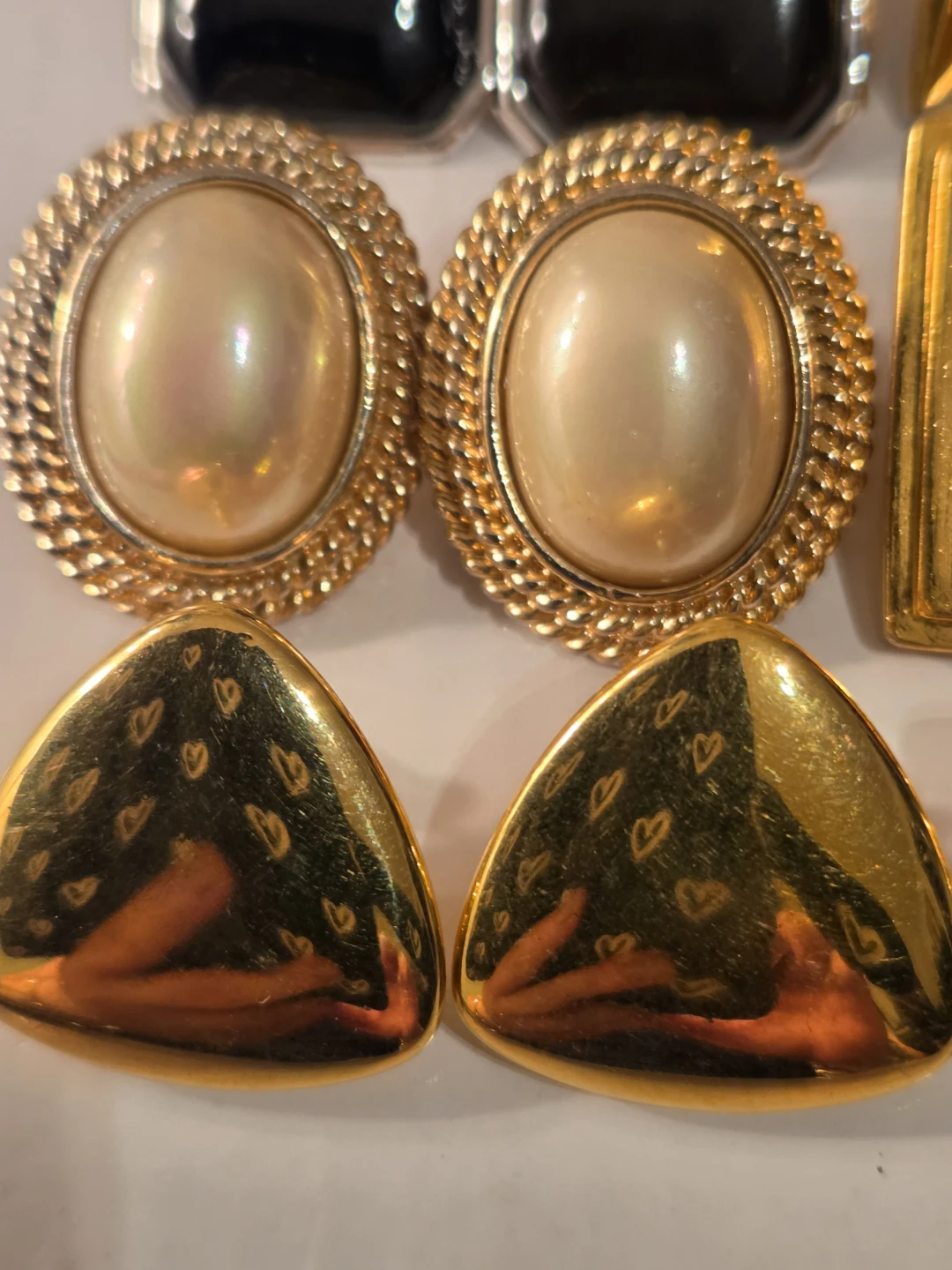 Assorted  gold silver Vintage Clip-On Earrings - photo 5