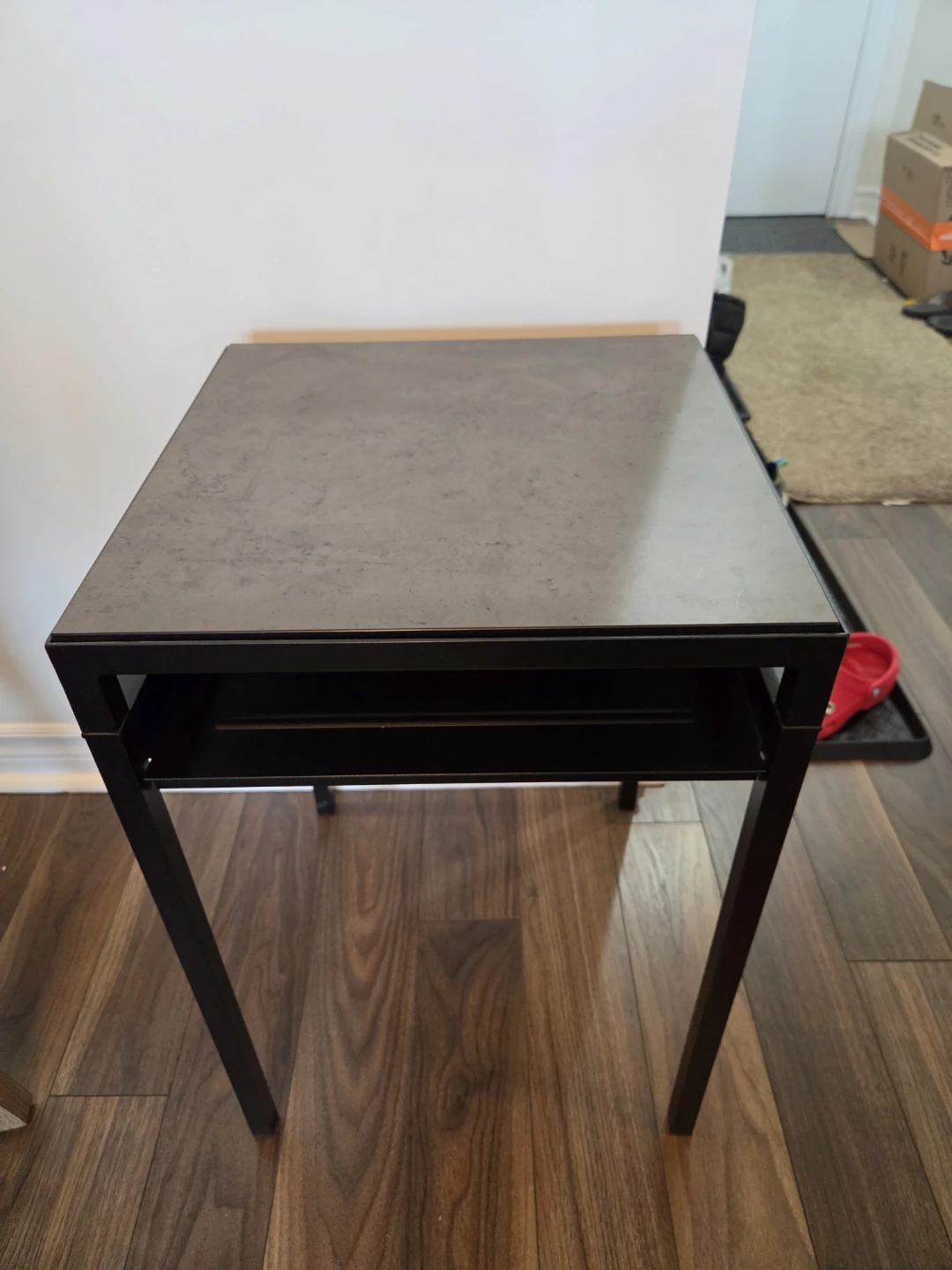 Black End Table with Shelf - photo 2