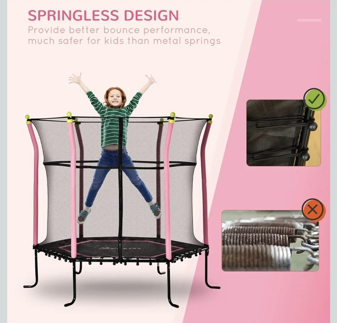 Kids 63" Trampoline with Safety Net - photo 5