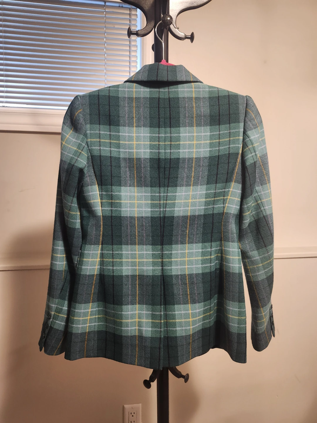 Kate Spade Plaid Blazer with Rose Detail - photo 3