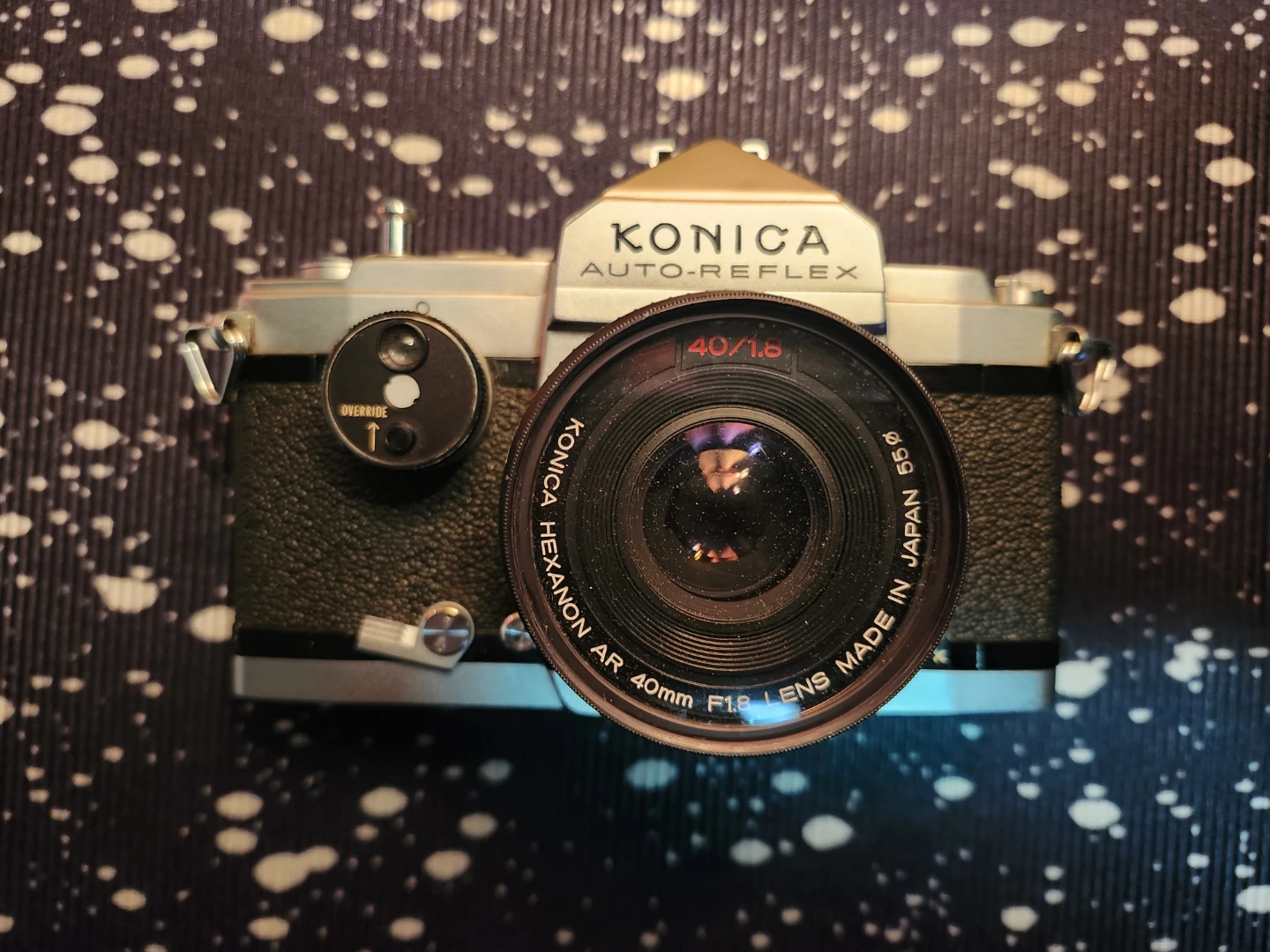 Vintage Konica Auto-Reflex 35mm Film Camera with 40mm f/1.8 Lens