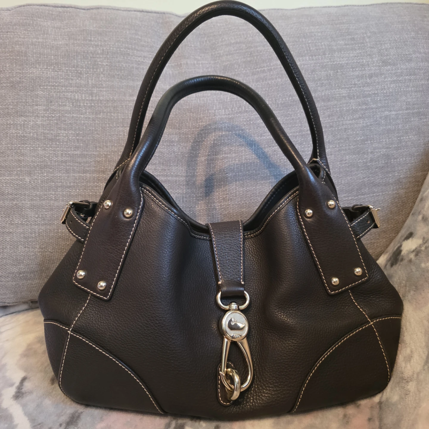 Dooney & Bourke Dark Brown Leather Shoulder Bag