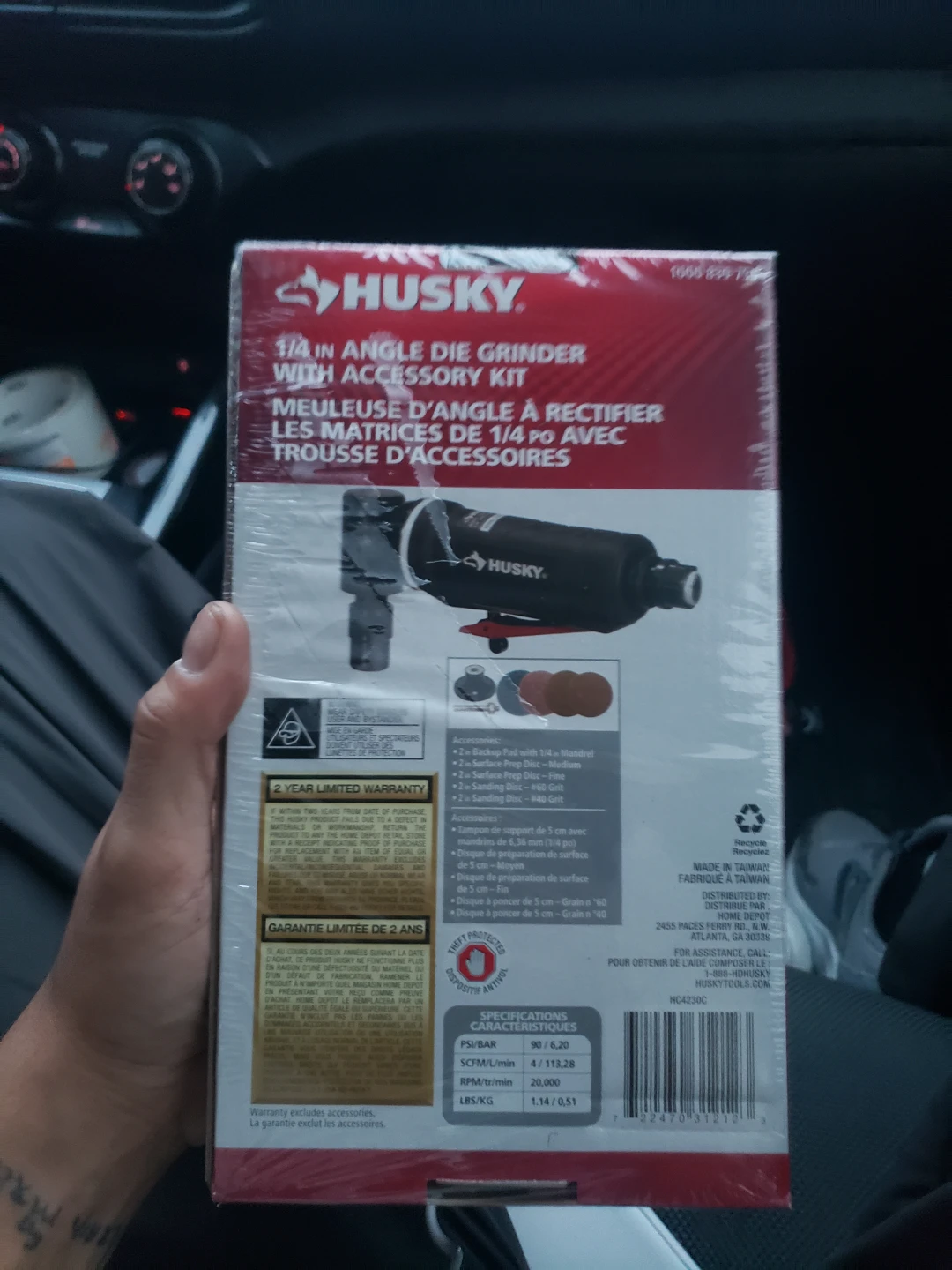 Brand new Husky 1/4 Inch Angle Die Grinder with Accessory Kit - photo 3