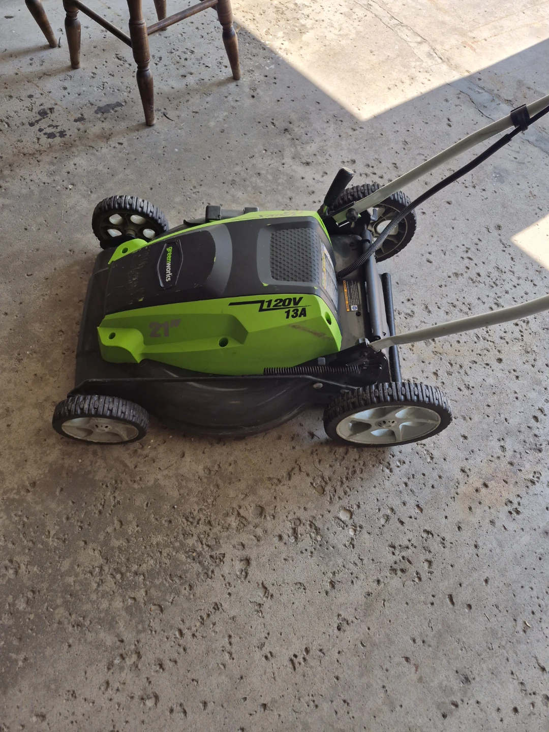 Greenworks 120V 13A Electric Mower - photo 2