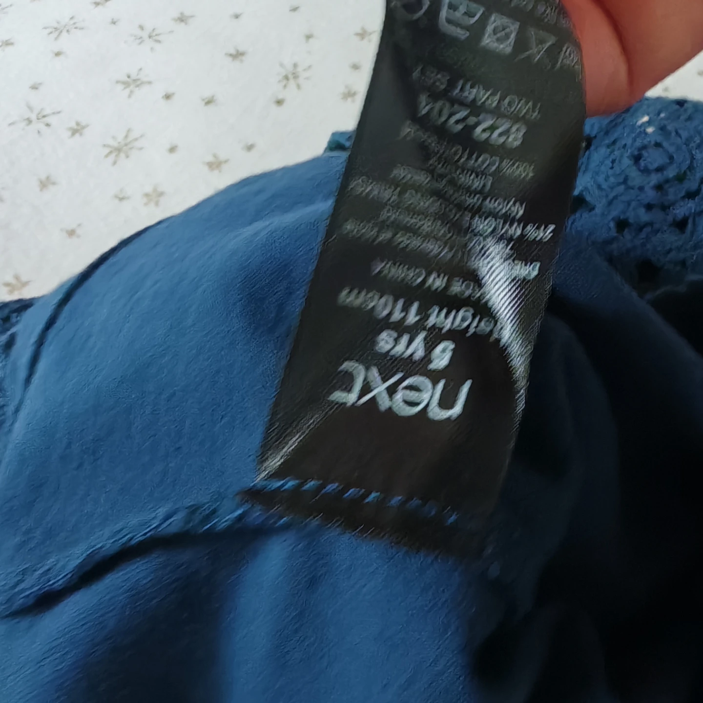 Next Navy Blue Lace Dress with White Collar - photo 3