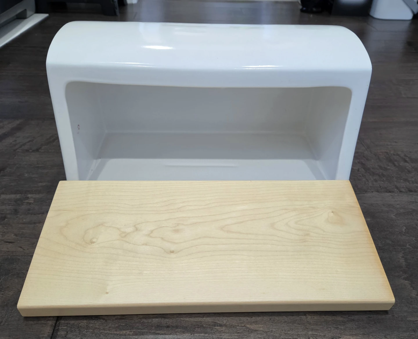 Williams Sonoma Bread Box with Wood Lid - photo 2