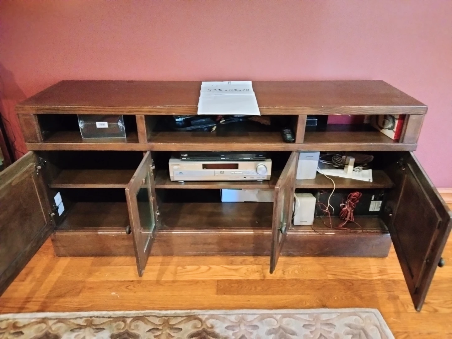 Wooden Media Console / TV Stand - photo 3