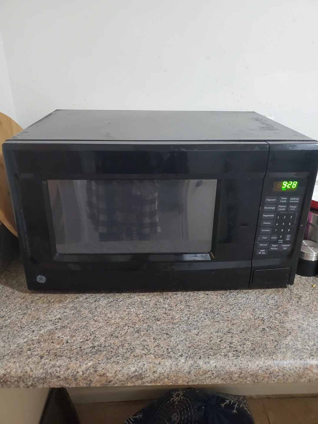 GE Black Microwave