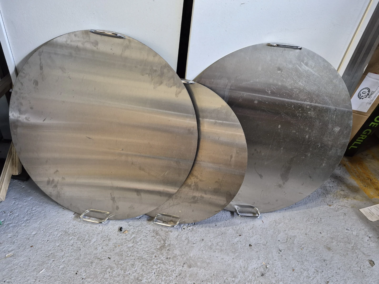 Set of 3 Round Stainless Steel Griddle Plates - photo 5