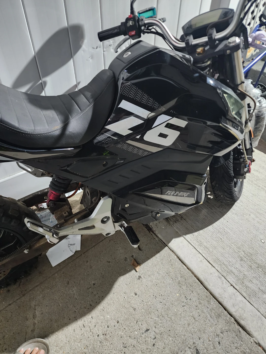 Black Electric Motorcycle/Scooter Z6 FL4 E-BIKE