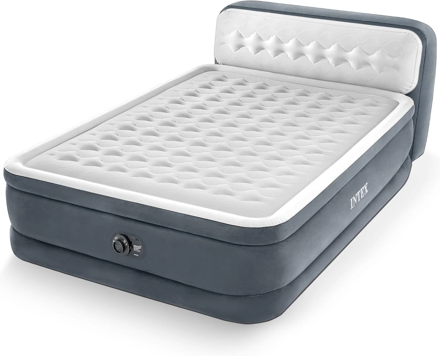 Intex Queen Air Mattress 18" with Built-in Pump & Headboard