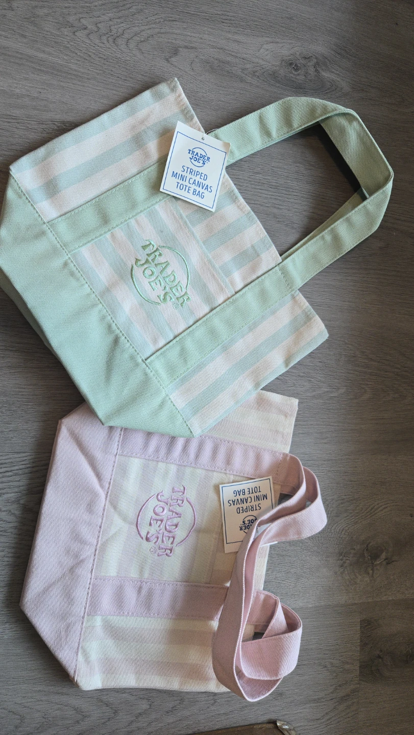 Trader joe mini canvas tote