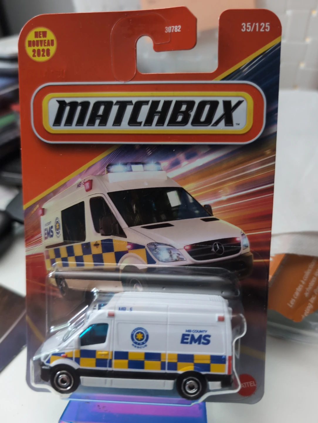 Matchbox EMS Ambulance Toy Car