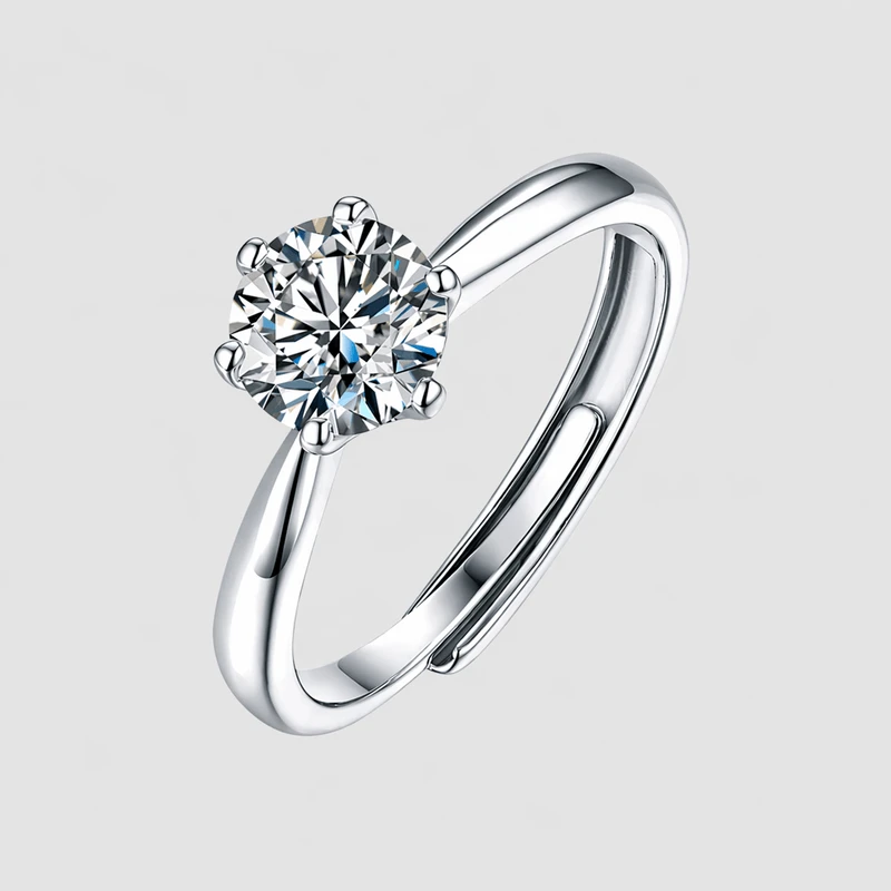GRA Moissanite Diamond Engagement Ring - photo 3