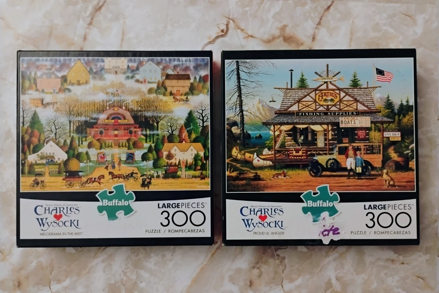 2 – “CHARLES WYSOCKI” 300-PIECE PUZZLES (BY BUFFALO)