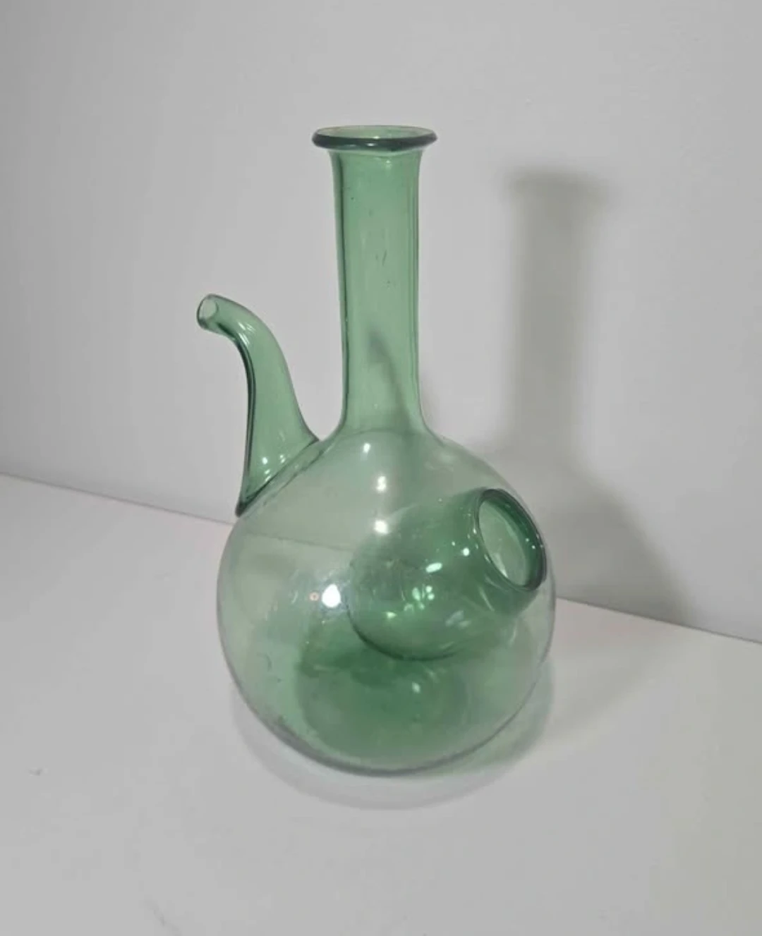Vintage Hand Blown Glass Porrón / Decanter