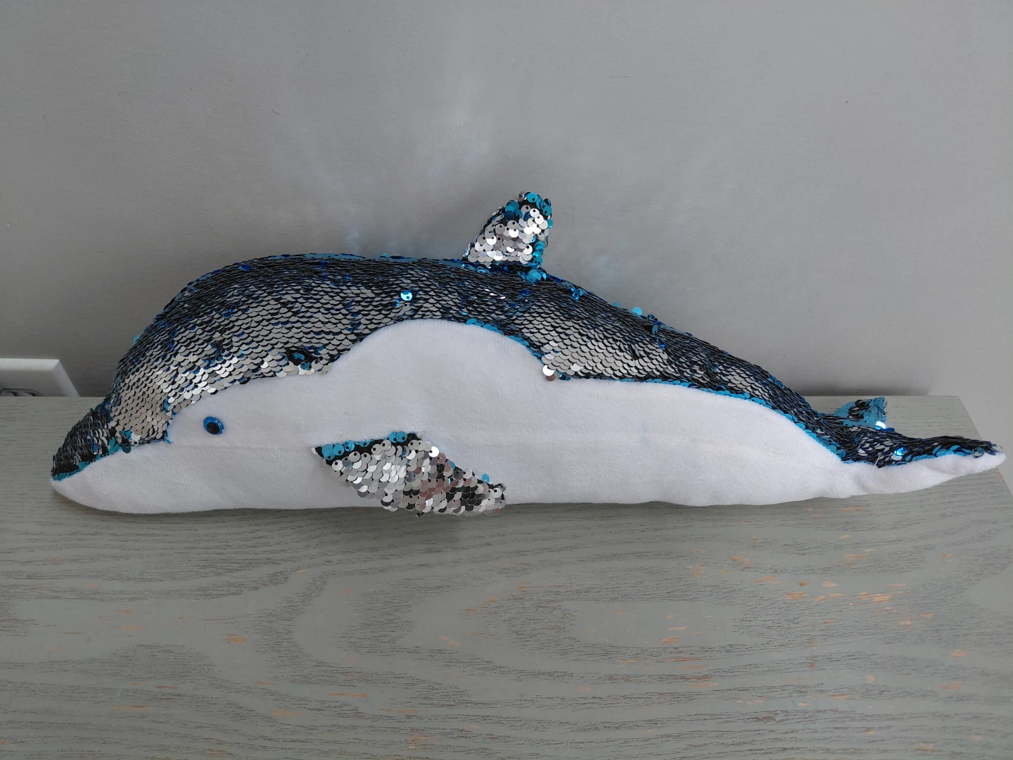Sequin Dolphin Plush Pillow - photo 3