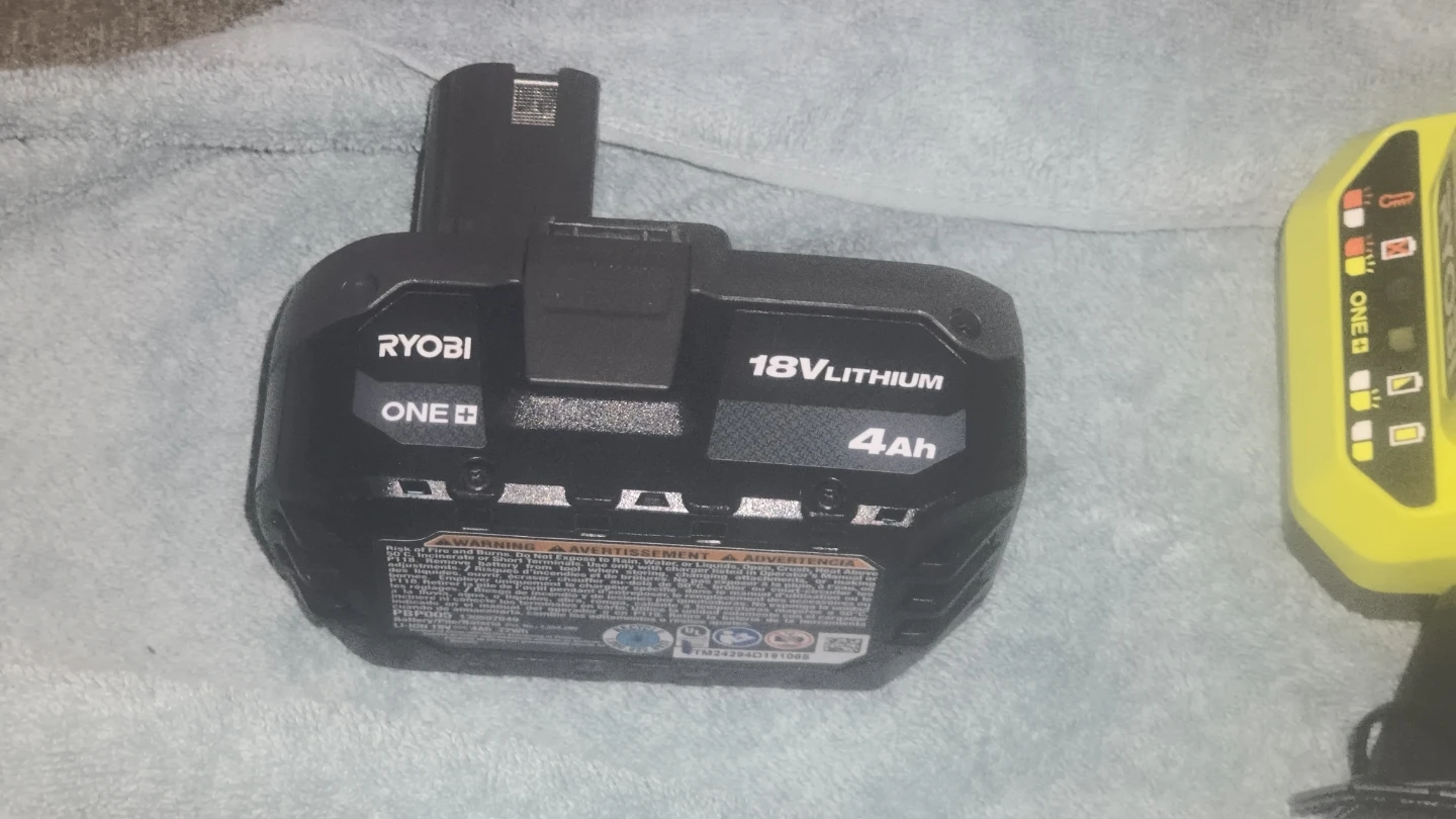 Ryobi ONE+ 18V Lithium-Ion 4.0 Ah Battery and Charger - photo 3