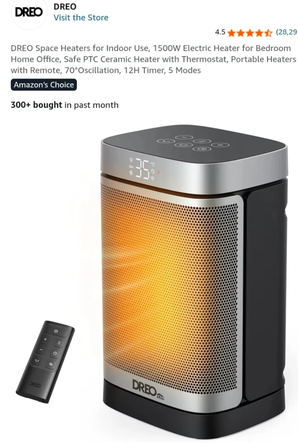 Dreo Space Heater and Fan with Remote (URGENT!!!)