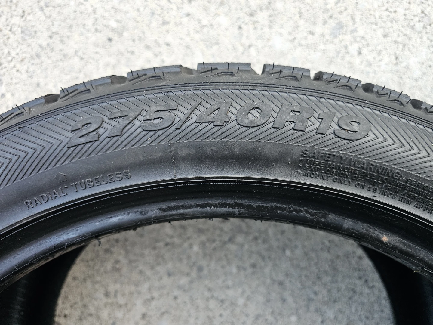 275/40 R19 AND 255/40 R19 WINTER TIRES - photo 2