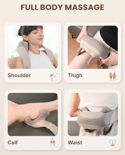 Heycool - Neck & Shoulder Massager with Heat, Kneading, Cordless - photo 2