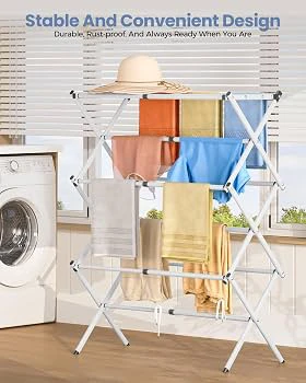 (BRAND NEW) Expandable Laundry Clothes Drying Rack, - photo 2