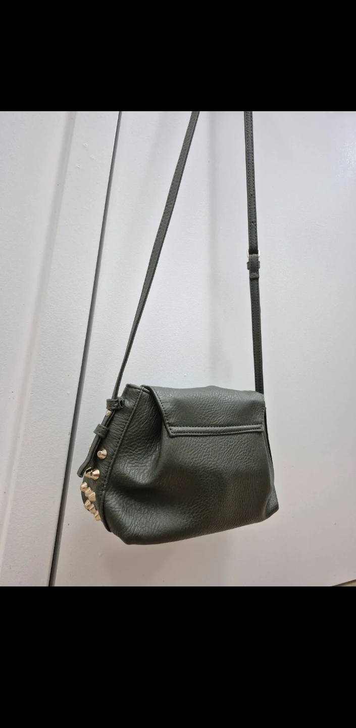 Olive Green Crossbody Bag with Gold Studs - photo 2