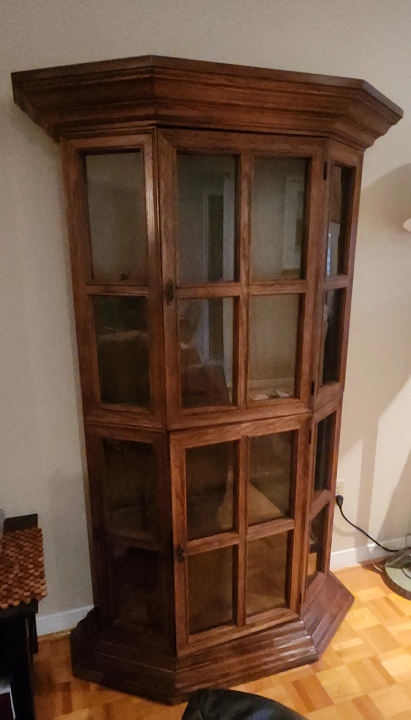Wooden Curio Cabinet Display Hutch