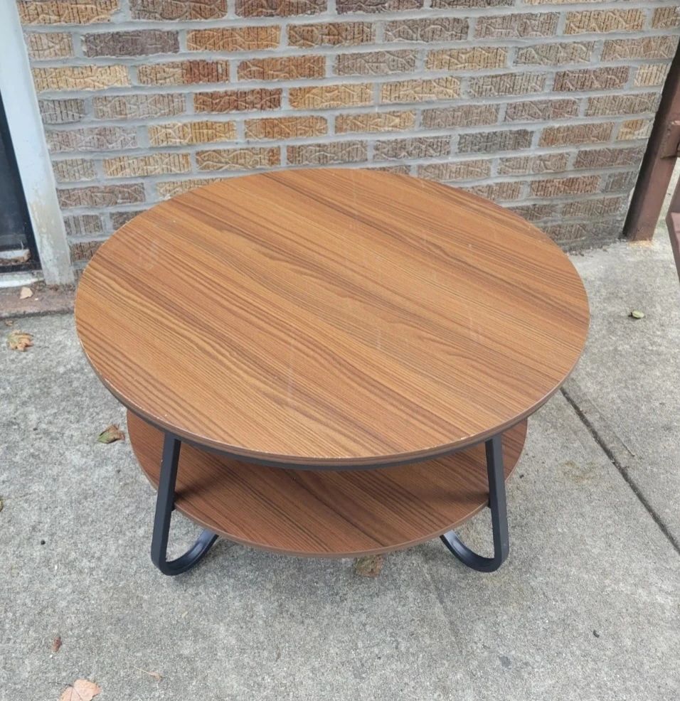 Round Coffee Table with Two Tiers