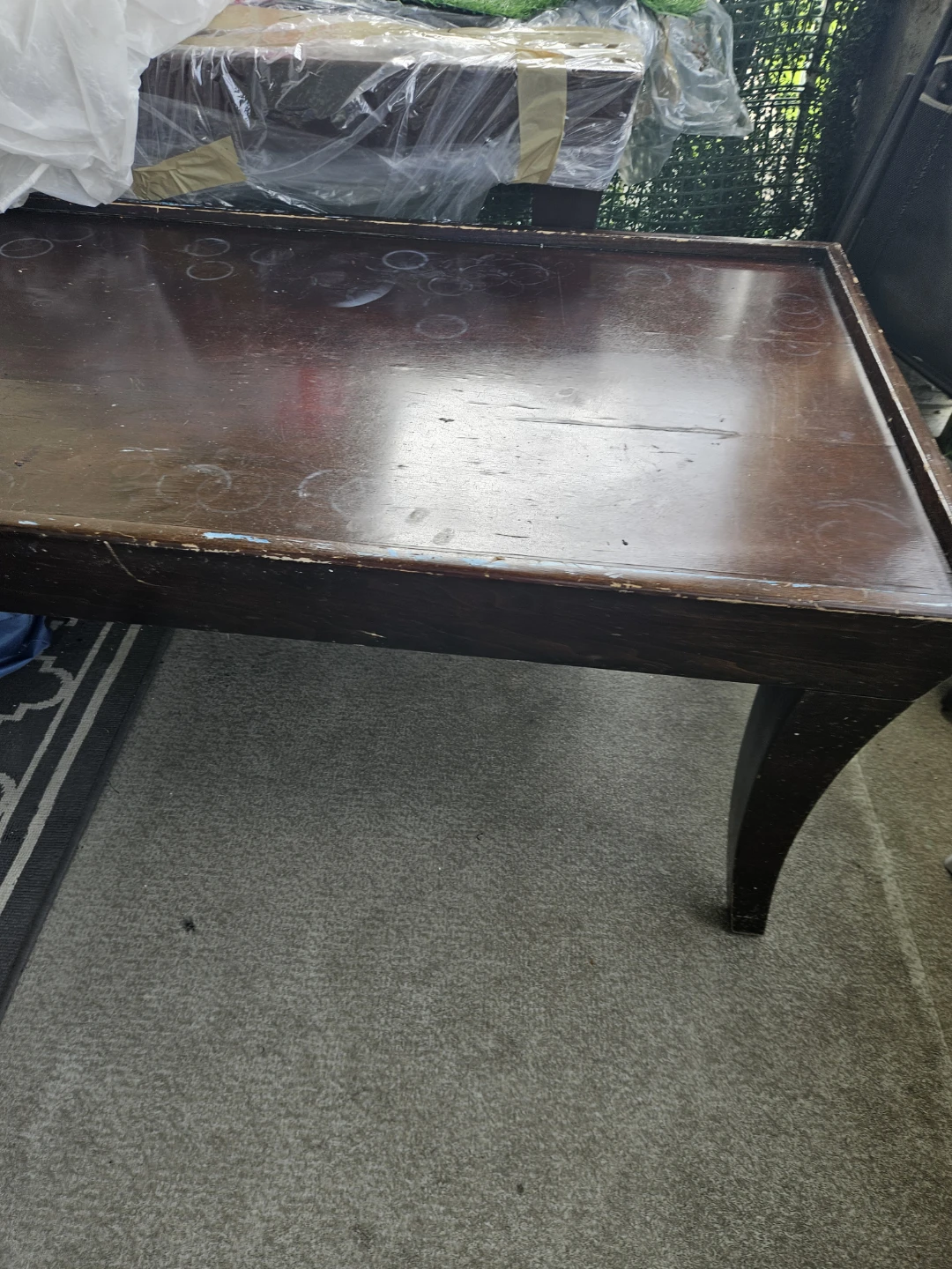 Dark Wood Coffee Table