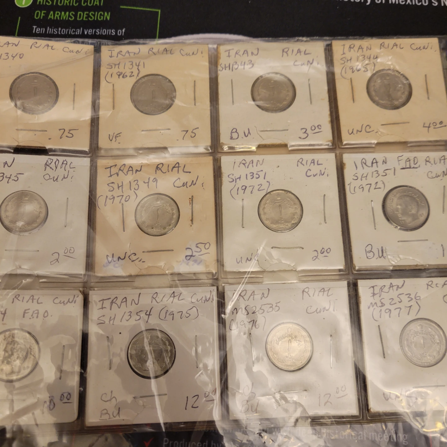 Collection of Iran Rial Coins