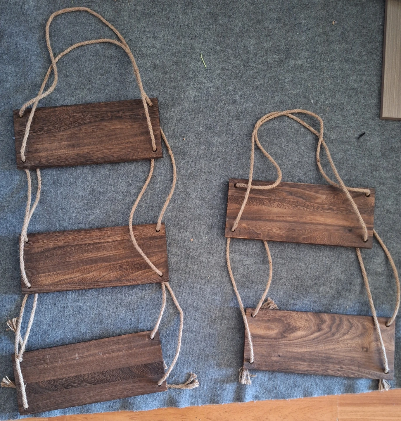 Wooden Rope Shelves (Set of 2) - photo 2