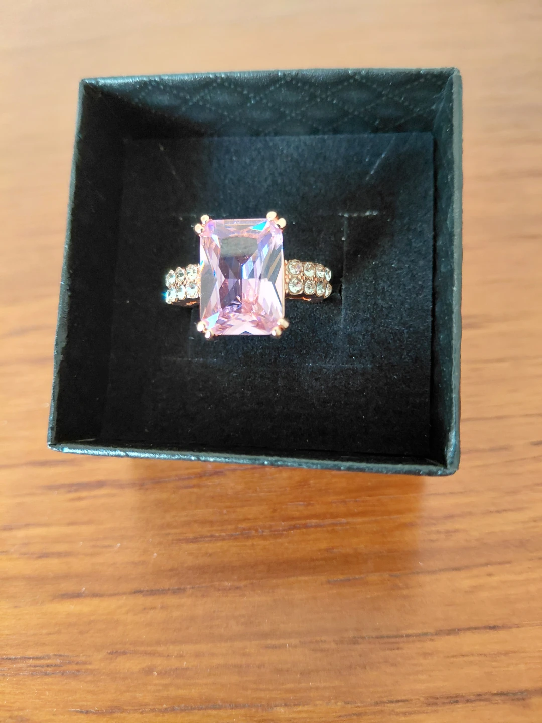 Pink Gemstone Ring with Certificate