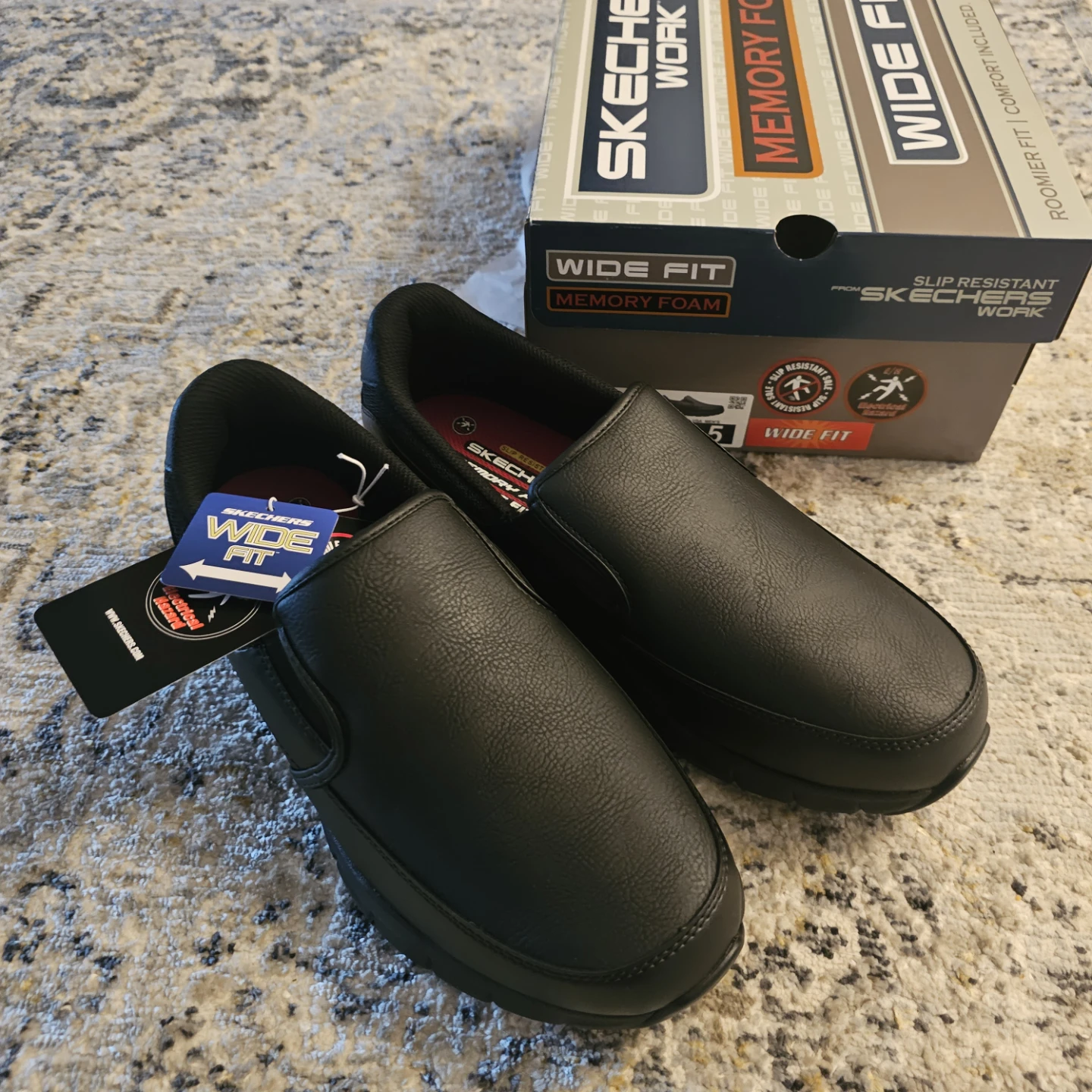 Skechers Work Memory Foam Slip-On Shoes