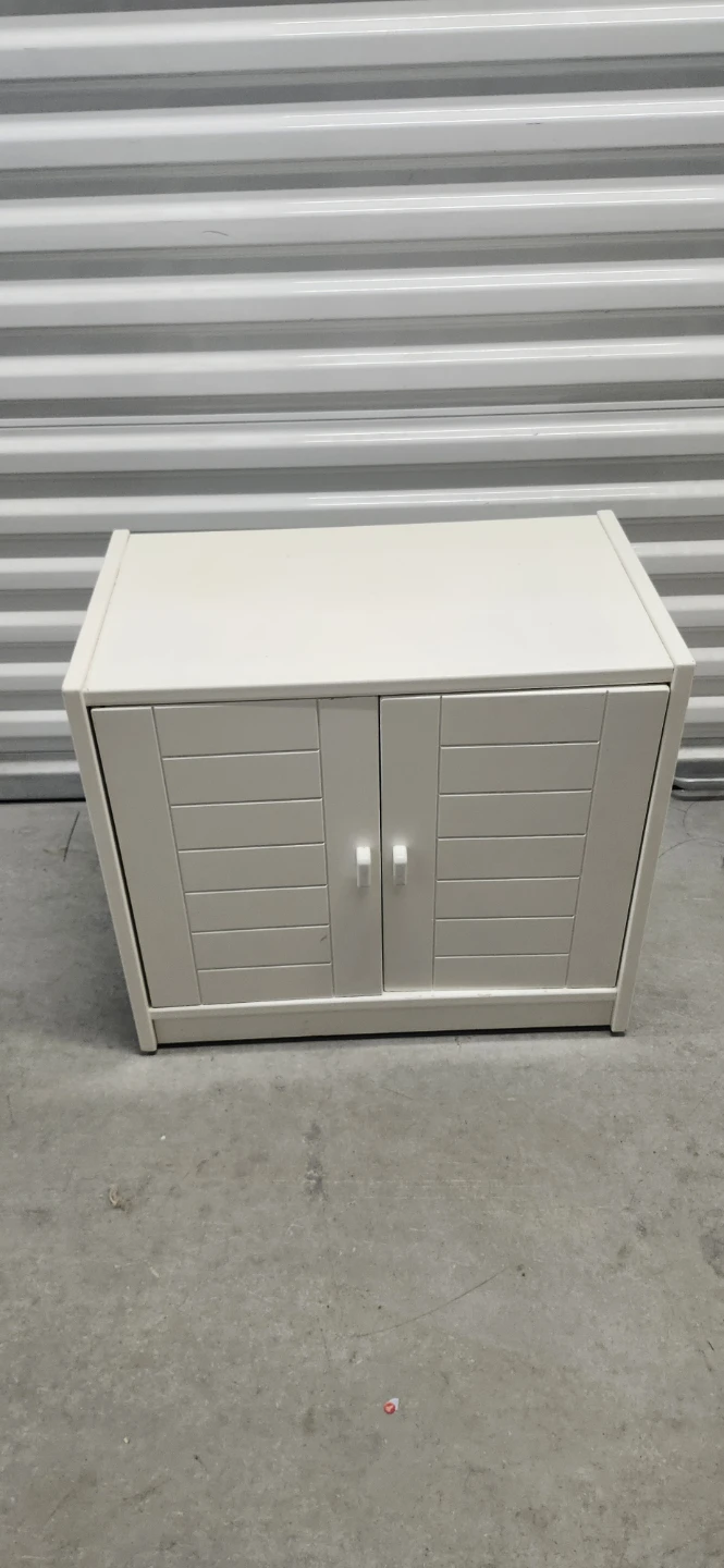 White cabinet with two doors