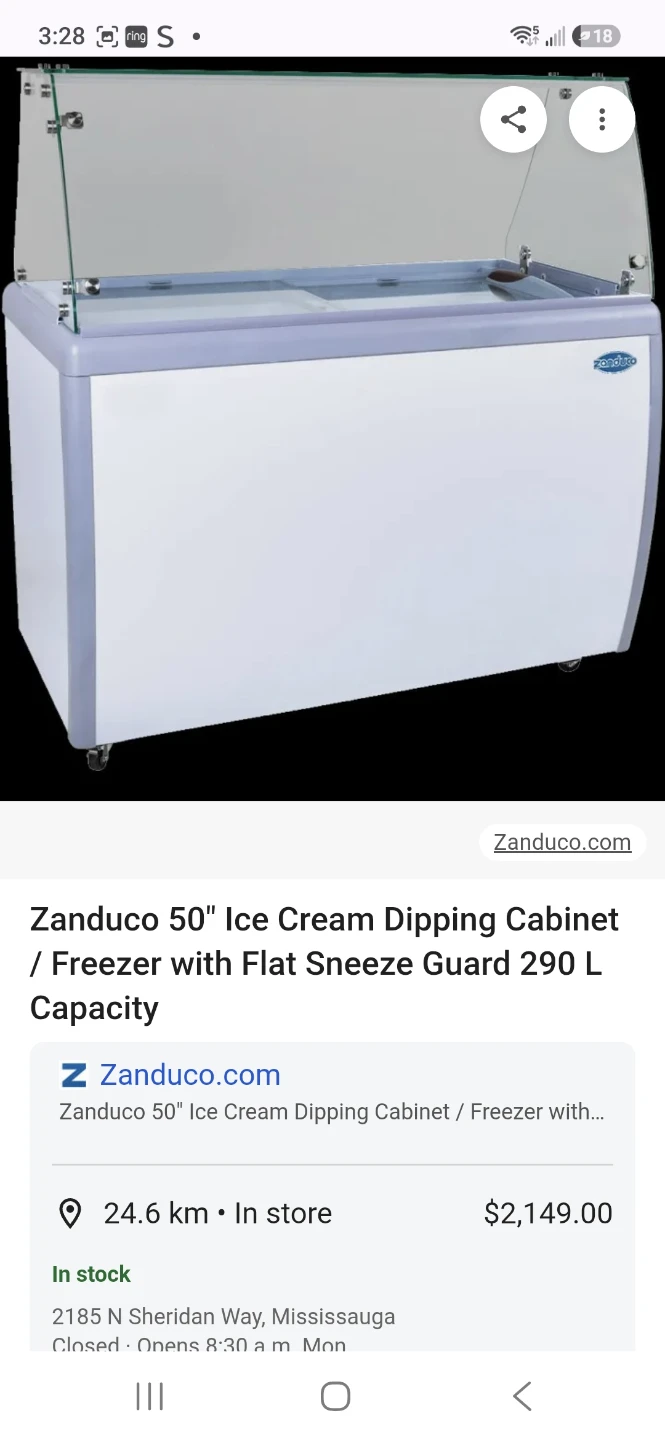 50" Ice Cream Dipping Cabinet / Freezer with Flat Sneeze Guard - photo 2
