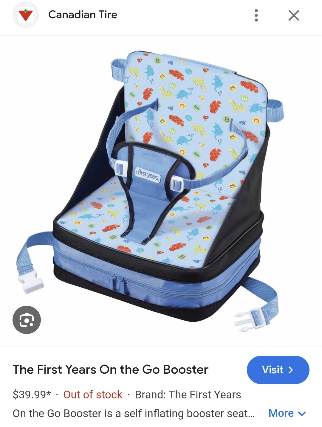 First years portable booster seat