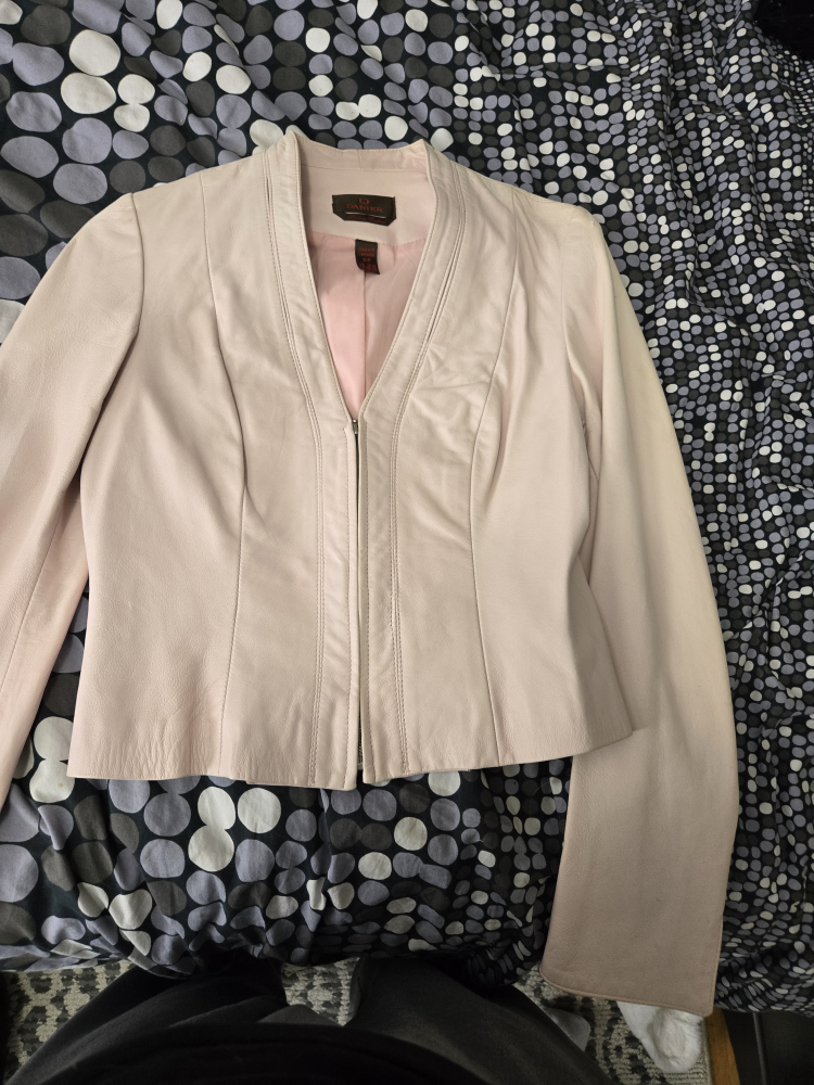 Danier Italian Leather Jacket Pink S/P