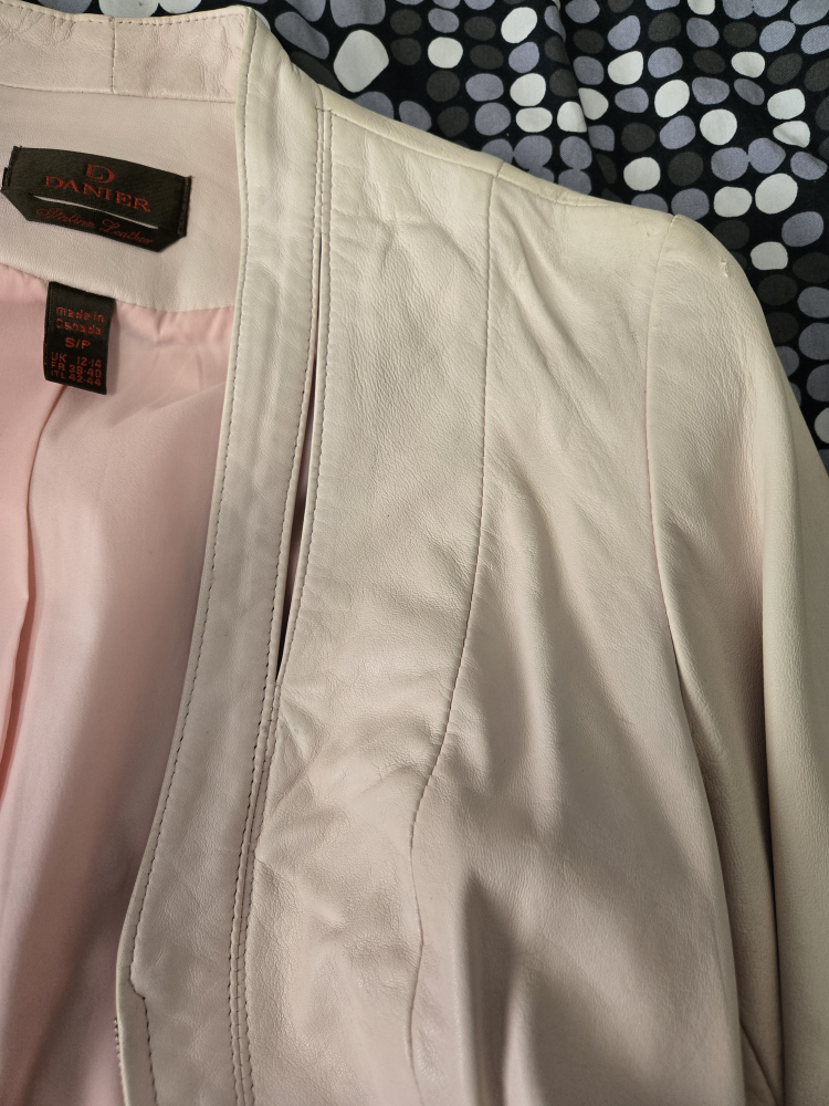 Danier Italian Leather Jacket Pink S/P - photo 5