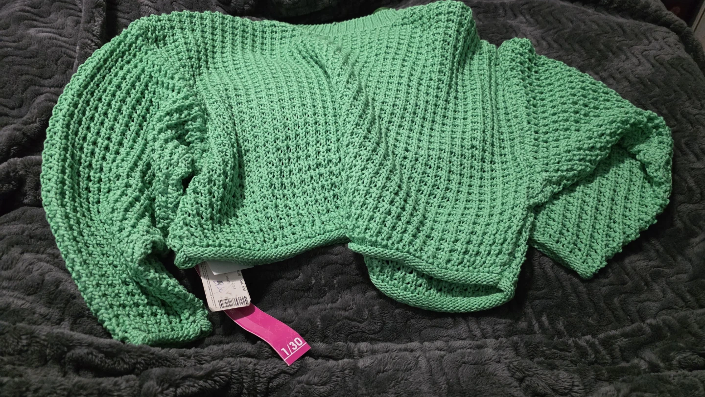 RD Style Green Knit Cropped Sweater - photo 2