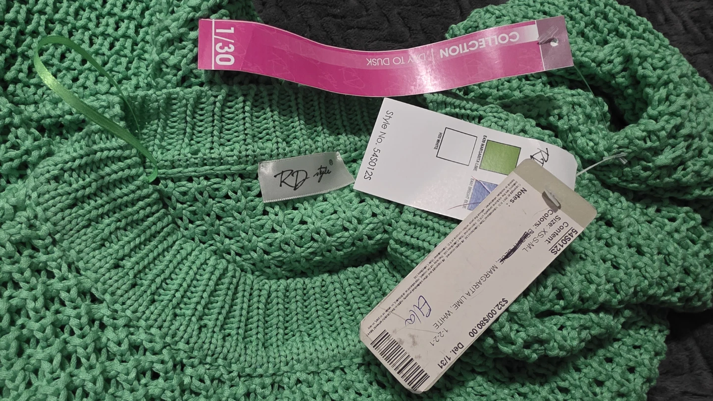 RD Style Green Knit Cropped Sweater - photo 3