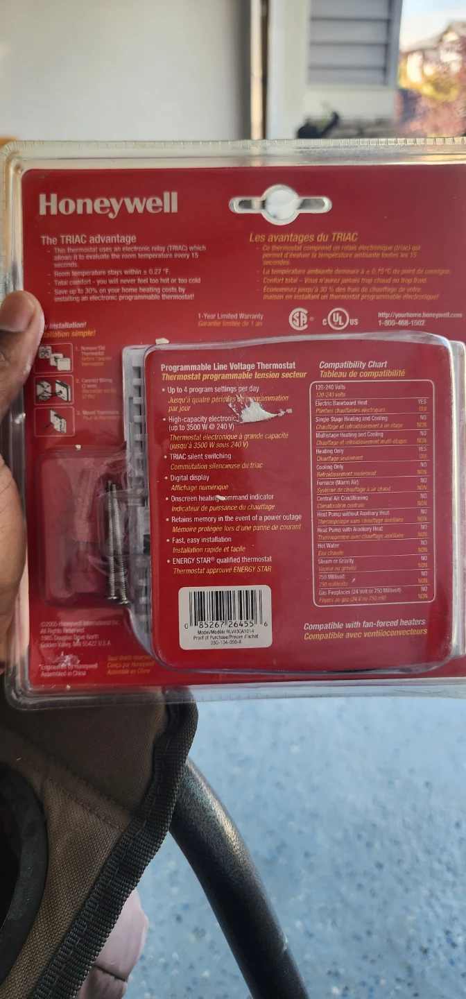 Honeywell 5-2 Day Programmable Thermostat - photo 2